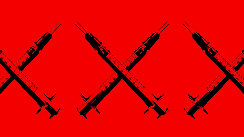 Shots make Xs against a red background