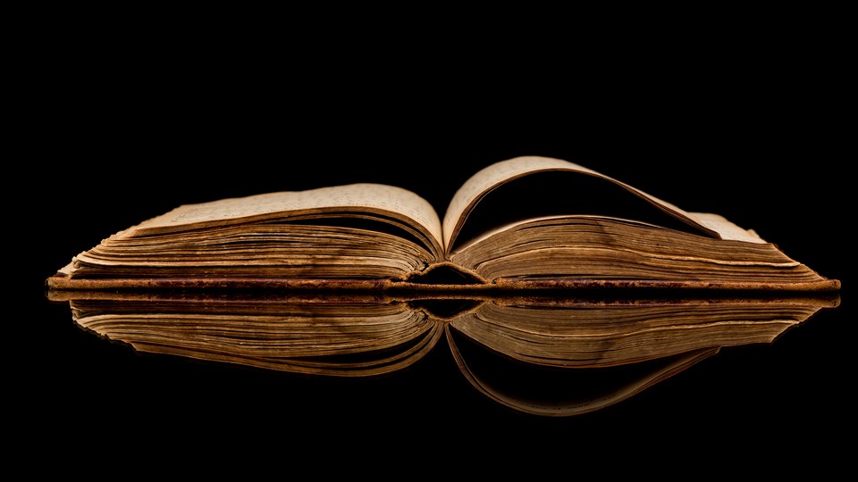 An opened book