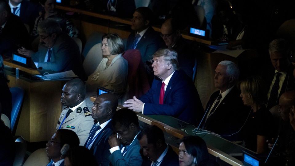 Donald Trump at the UN Climate Action Summit in 2019.