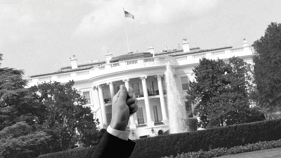 Hand grabbing the White House