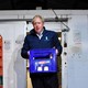 A photo of Boris Johnson emerging from an industrial refrigerator