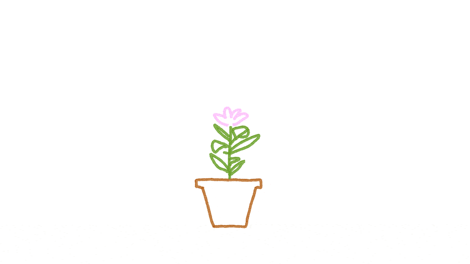 An animation of a group of plants getting bigger over time