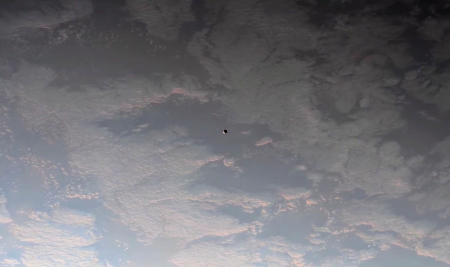 The Soyuz Ms 15 Launch Seen From Above And Below The Atlantic