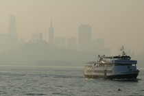 Smoke over the San Francisco skyline