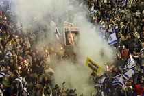 A crowded demonstration in Israel