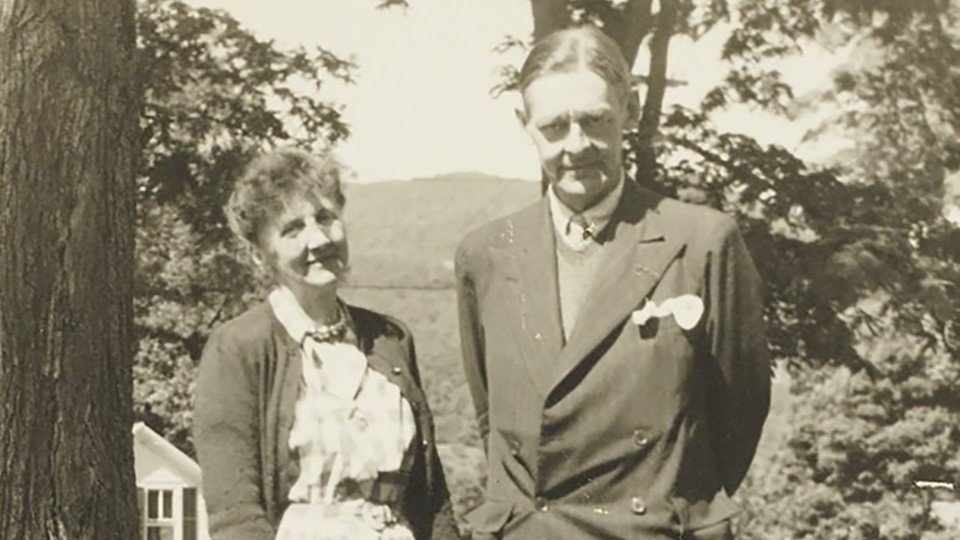 T. S. Eliot and Emily Hale in Dorset, Vermont, during the summer of 1946