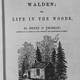 The title page from the first edition of Henry David Thoreau's Walden.