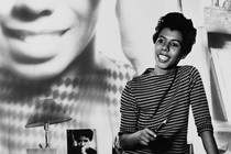 Lorraine Hansberry pictured in her apartment in New York City