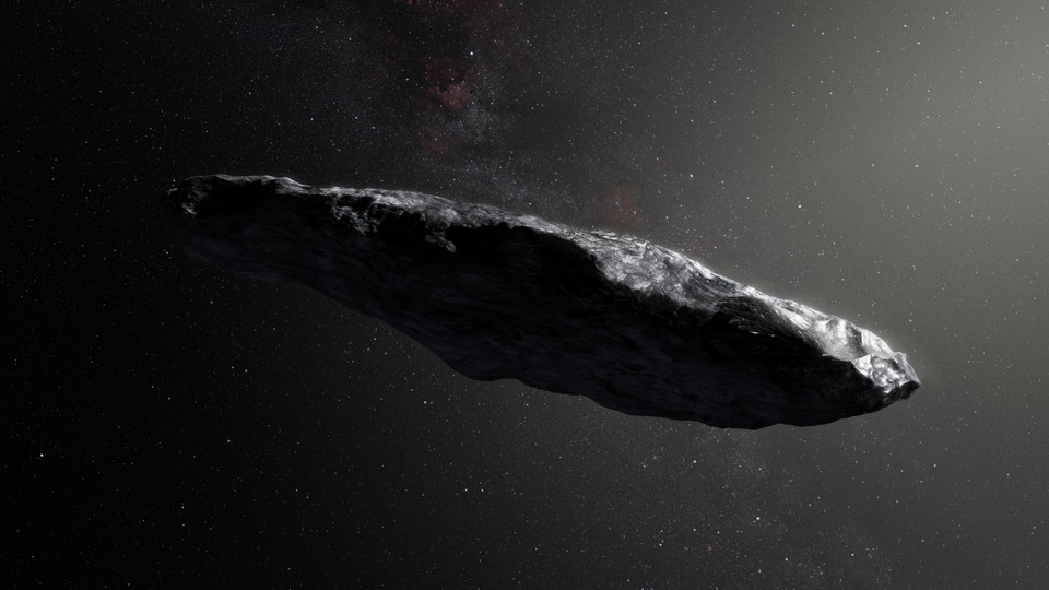 Artist’s impression of 'Oumuamua, the first known interstellar asteroid