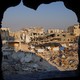 Destroyed buildings in the Gaza Strip