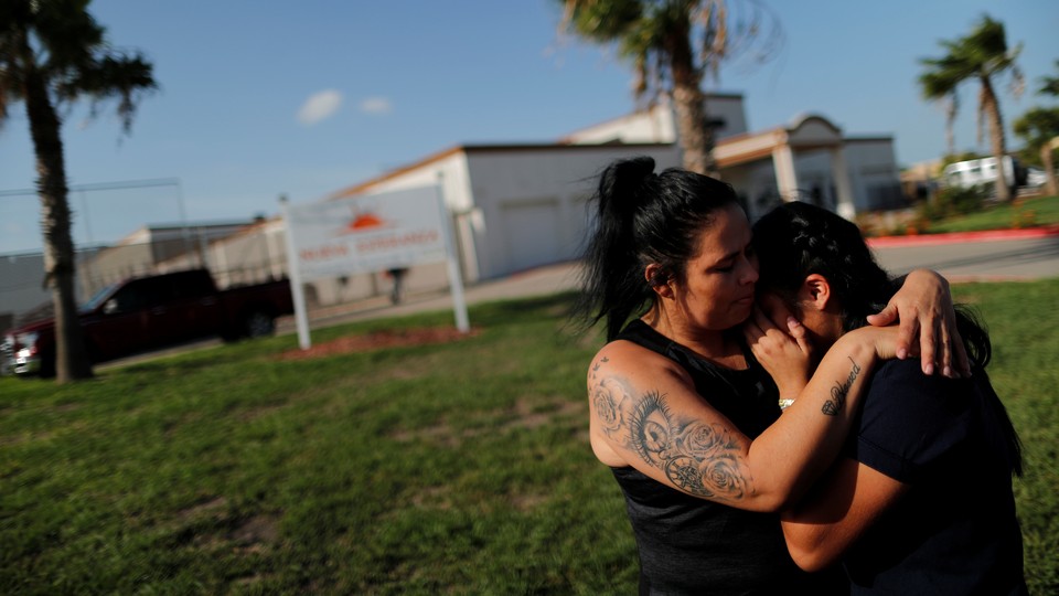 A mother and daughter are reunited following their separation at the U.S.-Mexico border.