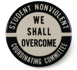 Student Nonviolent Coordinating Committee "We Shall Overcome" button