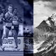 A photo of the Kenyan runner Faith Kipyegon next to a photo of Mt. Everest