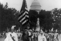 Klansmen parade in Washington, D.C. in 1926.