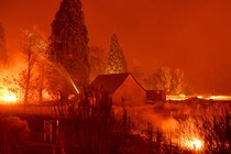 The Dixie Fire near Janesville, California, in 2021