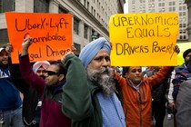 Drivers protest "Ubernomics"