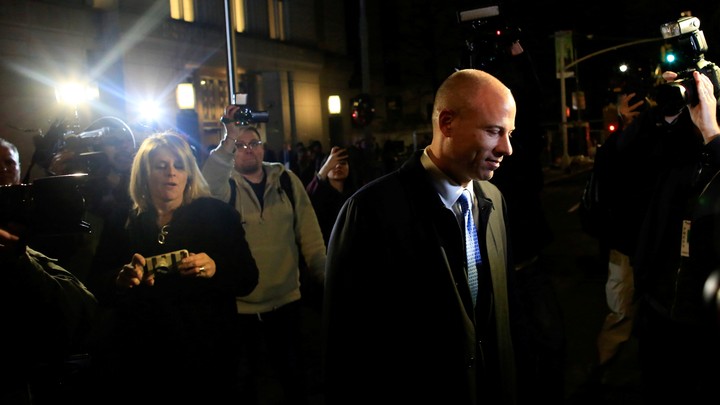 Michael Avenatti exits federal court on March 25.