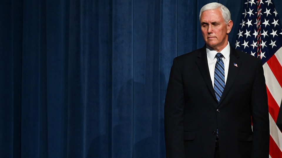 Mike Pence looking somber