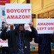 Demonstrators protest Amazon's decision not to open an office in Queens.
