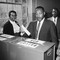 King casts his ballot in Atlanta in 1964