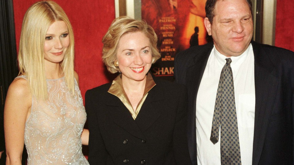 Hillary Clinton with Gwyneth Paltrow and Harvey Weinstein in 1998
