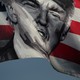 An American flag with Donald Trump's face