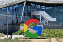 A signage is displayed outside Google's Bay View campus