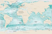 A map showing the movements of arctic terns wearing sunlight-sensing geotags that weigh as much as a paper clip