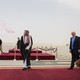 President Donald Trump is greeted by Salman bin Abdulaziz Al Saud, king of Saudi Arabia, in Riyad on May 20, 2017.