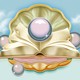 A book surrounded by pearls coming out of a bivalve