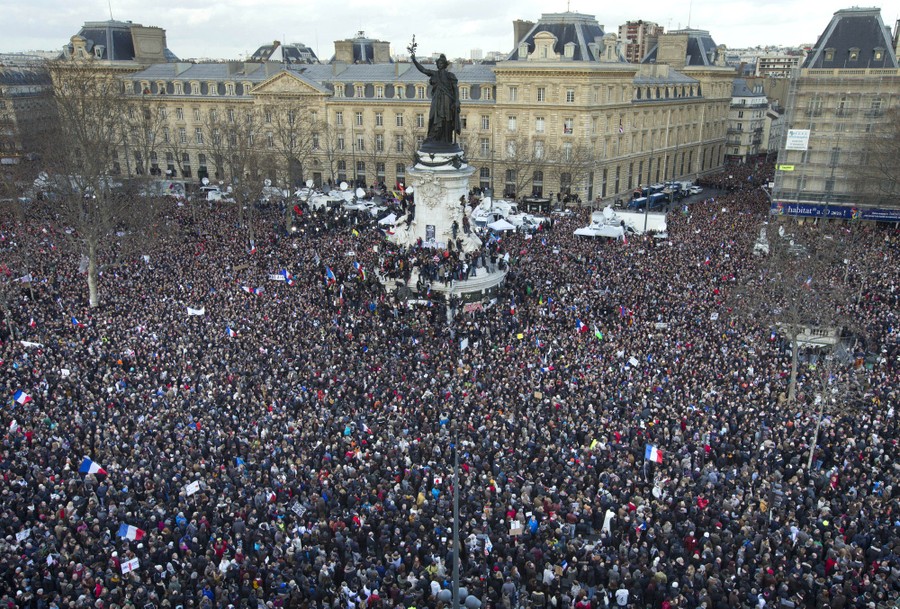 In Paris: A Massive Rally of Defiance and Sorrow - The Atlantic