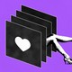 Illustration showing a 'like' icon and female legs
