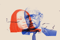 Graphic illustration of Ketanji Brown Jackson and Stephen Breyer.