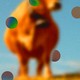 abstract illustration of cow with dots