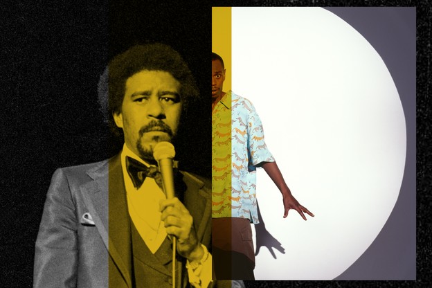 A photo-illustration featuring Richard Pryor and Dave Chappelle
