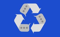 A recycle logo with iMessage typing dots