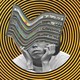 A graphic of a disillusioned woman with a warped office building over her face on a background of concentric circles