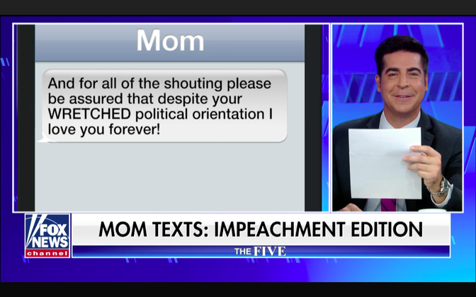 Jesse Watters's Democratic Mom Warns Him on Air to Stop Spreading  Conspiracies