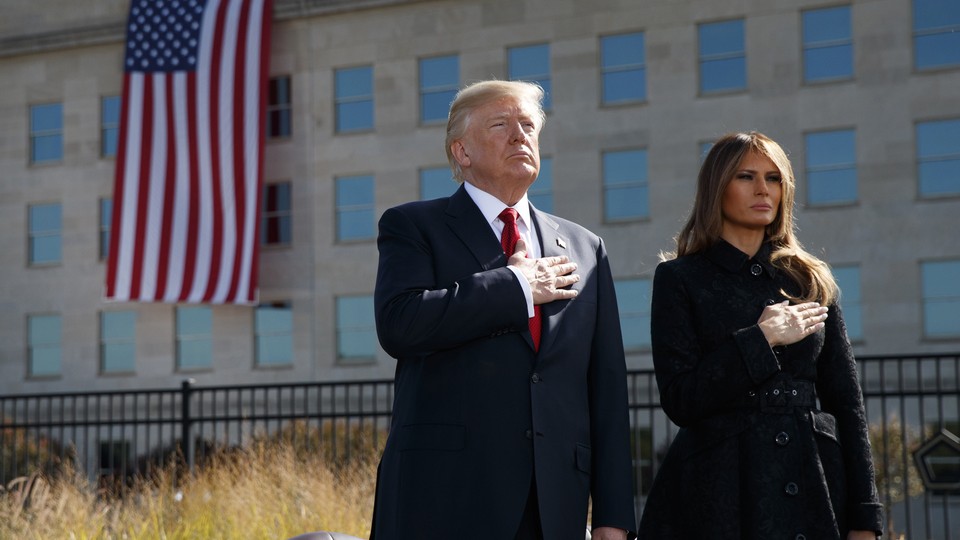 President Donald Trump and First Lady Melania Trump commemorate 9/11