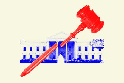 A broken judge's gavel and the White House