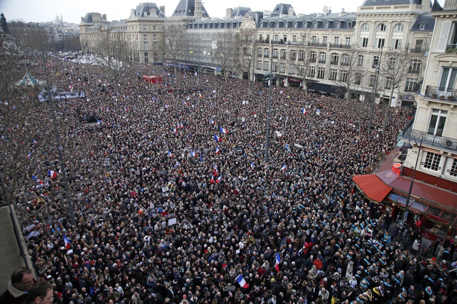 In Paris: A Massive Rally of Defiance and Sorrow - The Atlantic