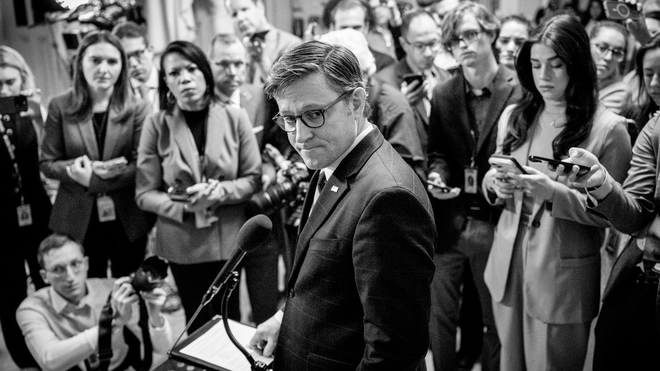 Photo of Speaker of the House Mike Johnson at a podium