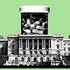 Artwork of the U.S. Capitol in which a pill bottle replaces the rotunda