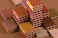 Stacks and stacks of books on the floor.