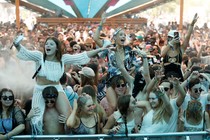 Revelers at the 2018 Coachella music festival