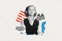 a picture of young Reese Witherspoon as Tracy Flick