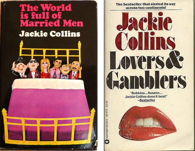 book covers of works by Jackie Collins