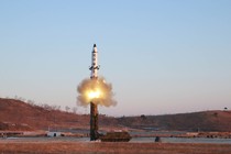 A military parade during celebrations to mark the 70th anniversary of North Korea's Workers' Party