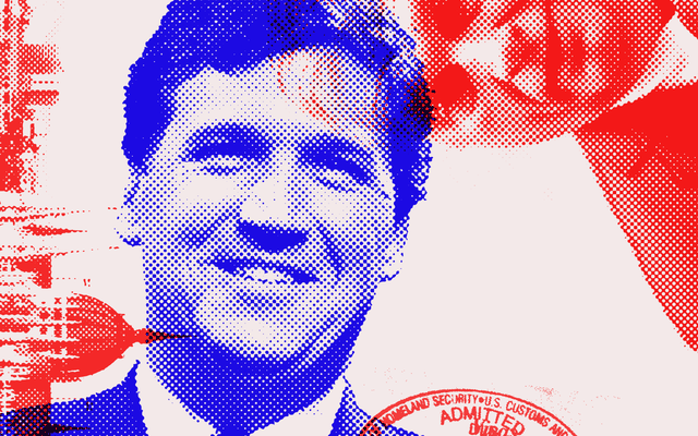 Illustration of Tucker Carlson