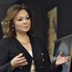 Russian lawyer Natalia Veselnitskaya speaks and gestures towards the camera.